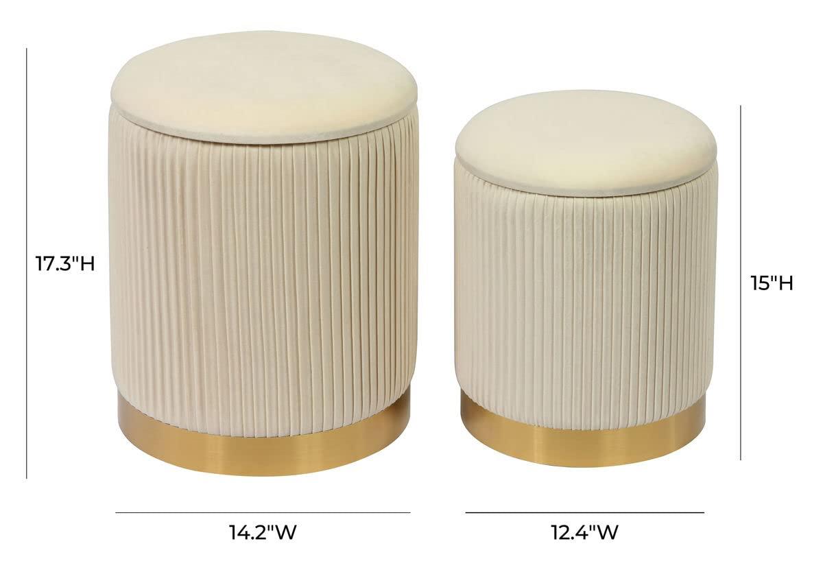 Ernesha Velvet Ottoman