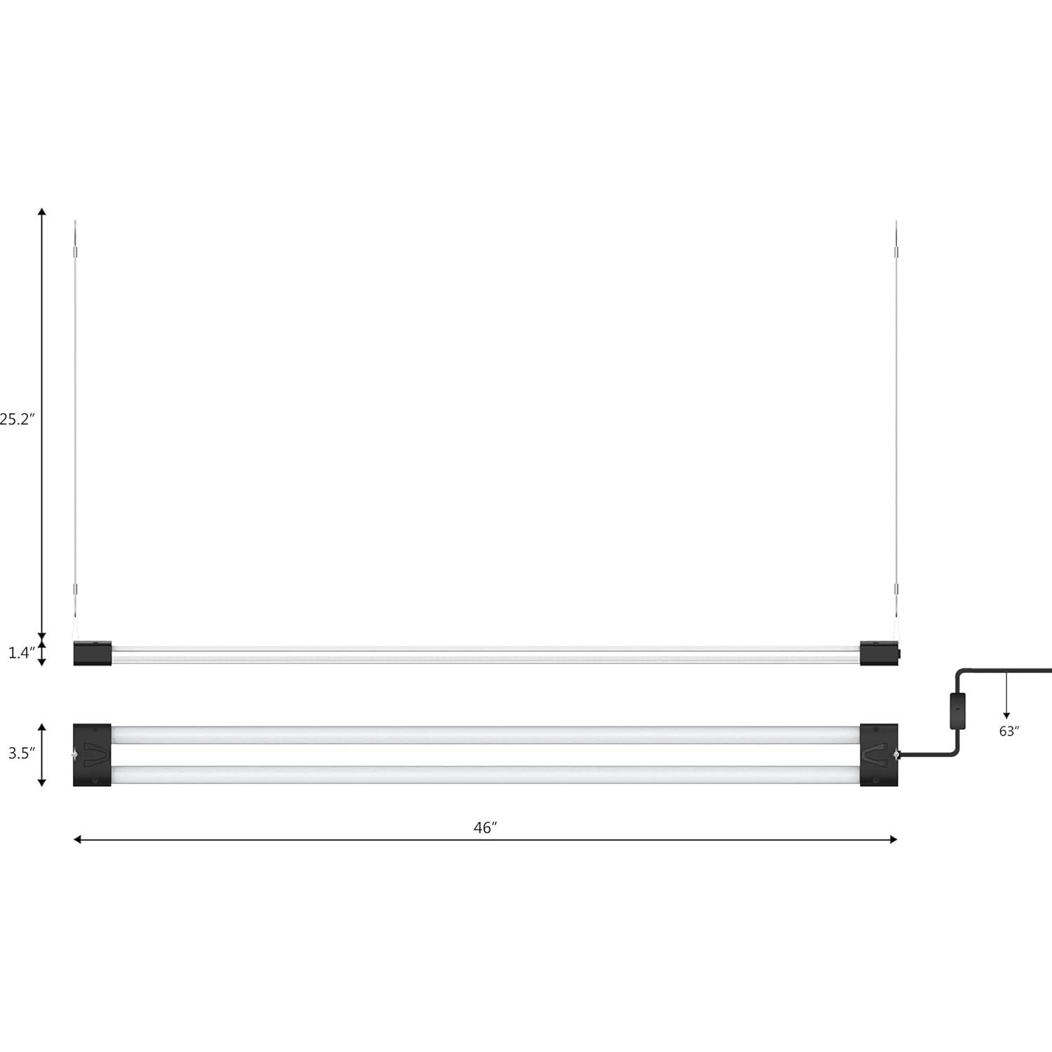 BoostGro 4FT LED Grow Light, Full Spectrum with Enriched Red Light, Linkable Design, for Indoor Plants and Gardening (1-pack)