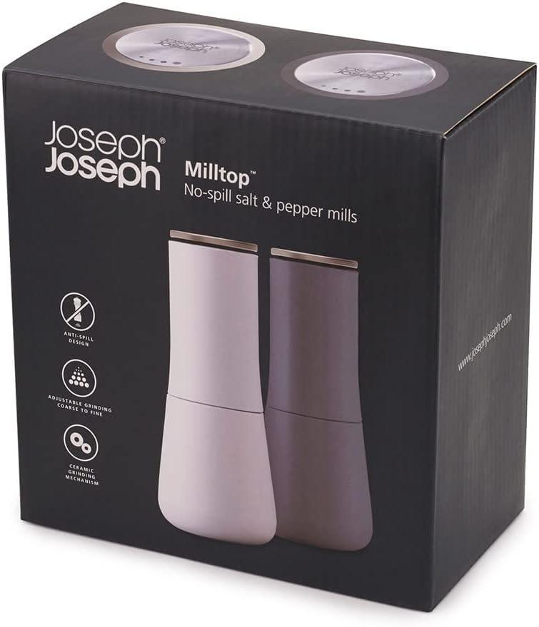 Joseph Joseph Milltop Non-Spill Salt and Pepper Mill Set