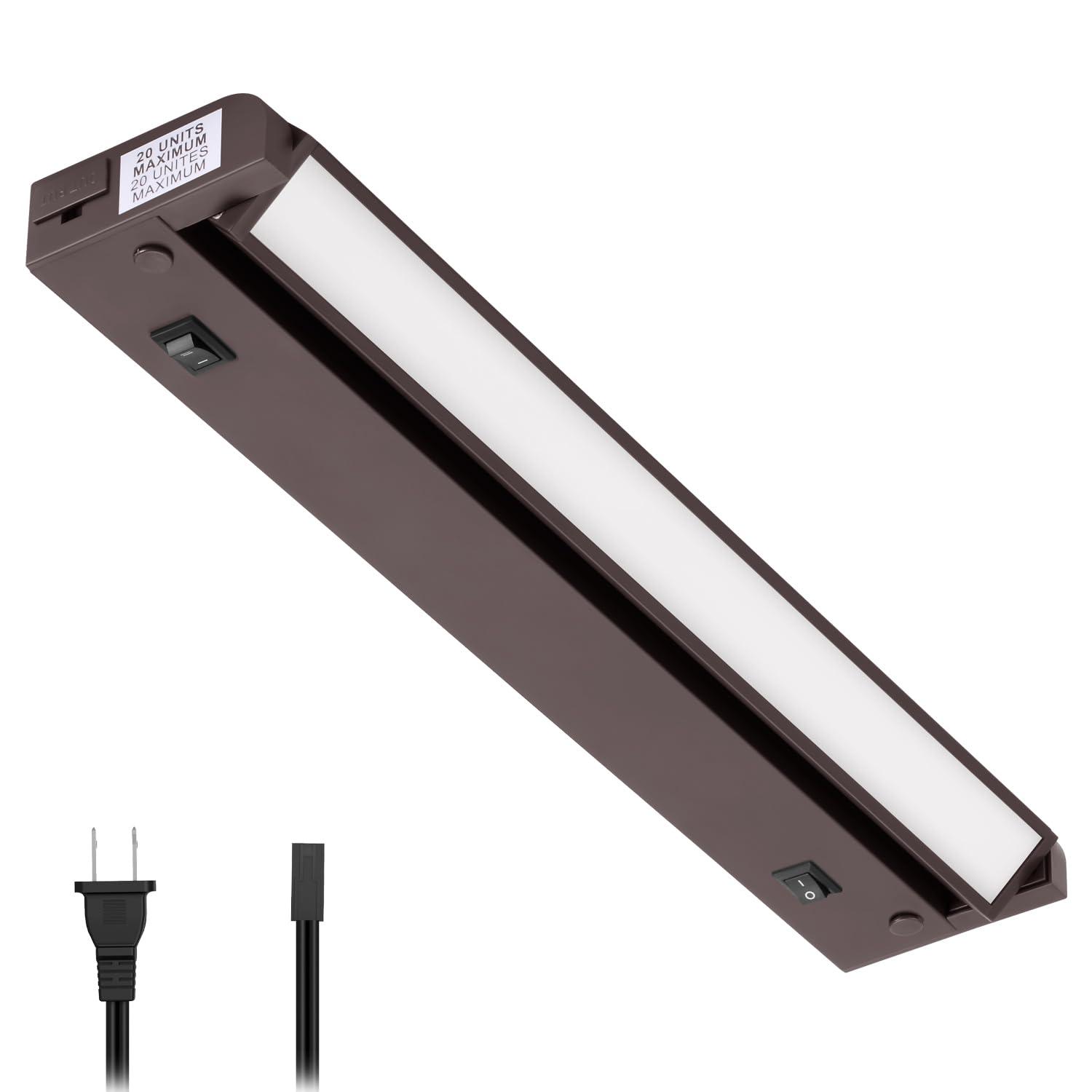 Inlight Swivel LED Under Cabinet Lighting,selectable12‘’/16‘’, 2700K/4000K, Plugged-In Only