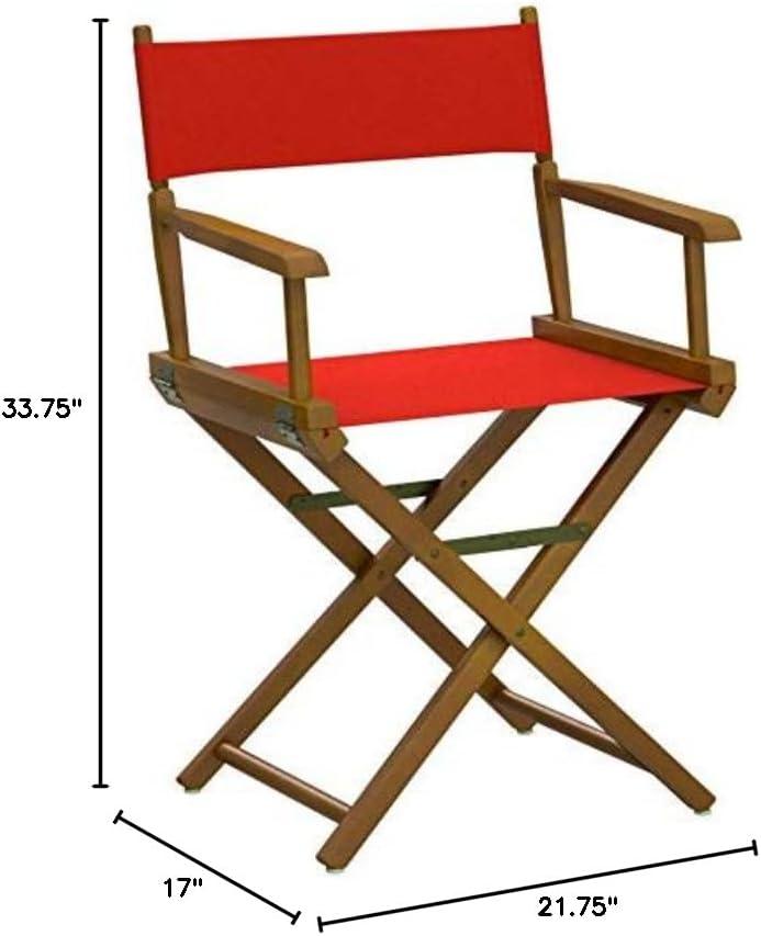 "18" Director's Chair Honey Oak Frame-Red Canvas"