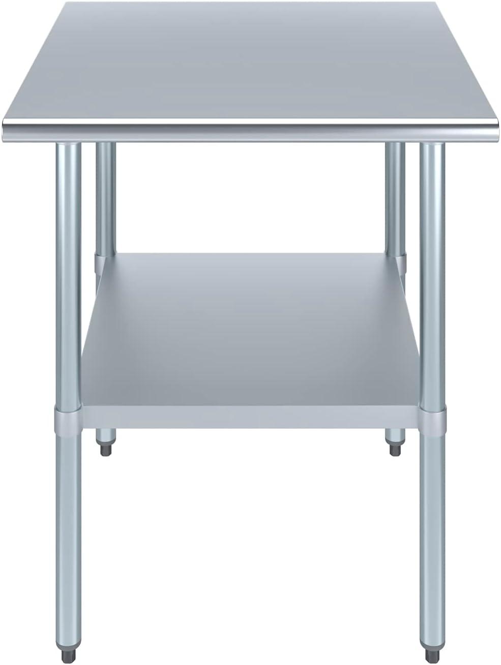 Amgood Stainless Steel 35'' H Adjustable Work Table