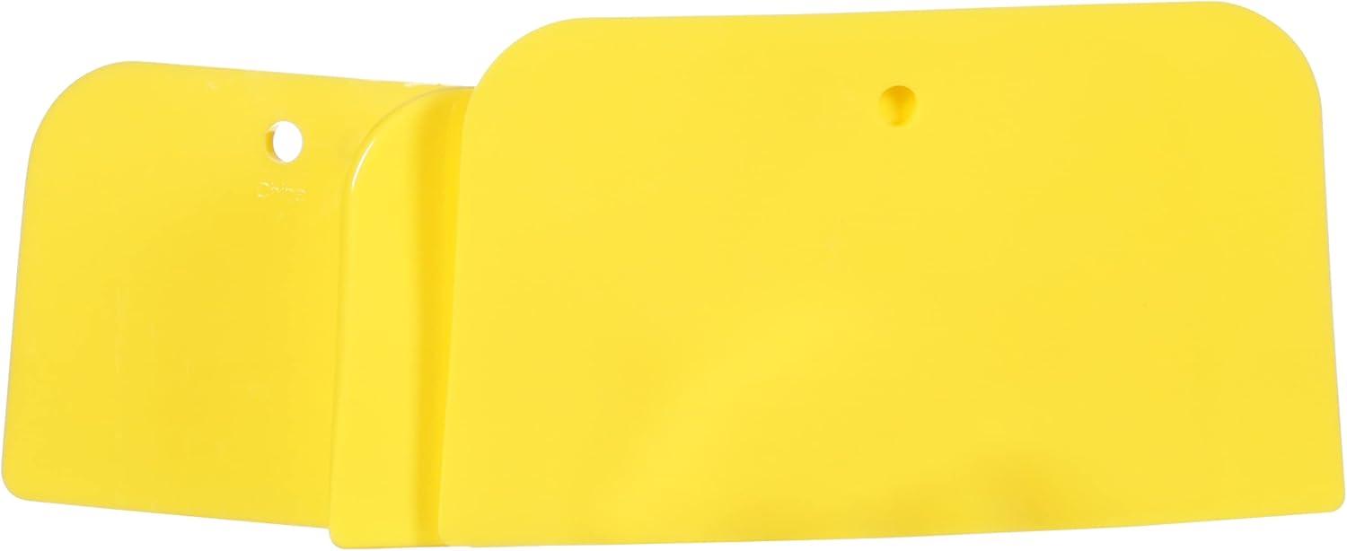 Yellow Flexible Plastic Body Filler Spreaders, 6-inch