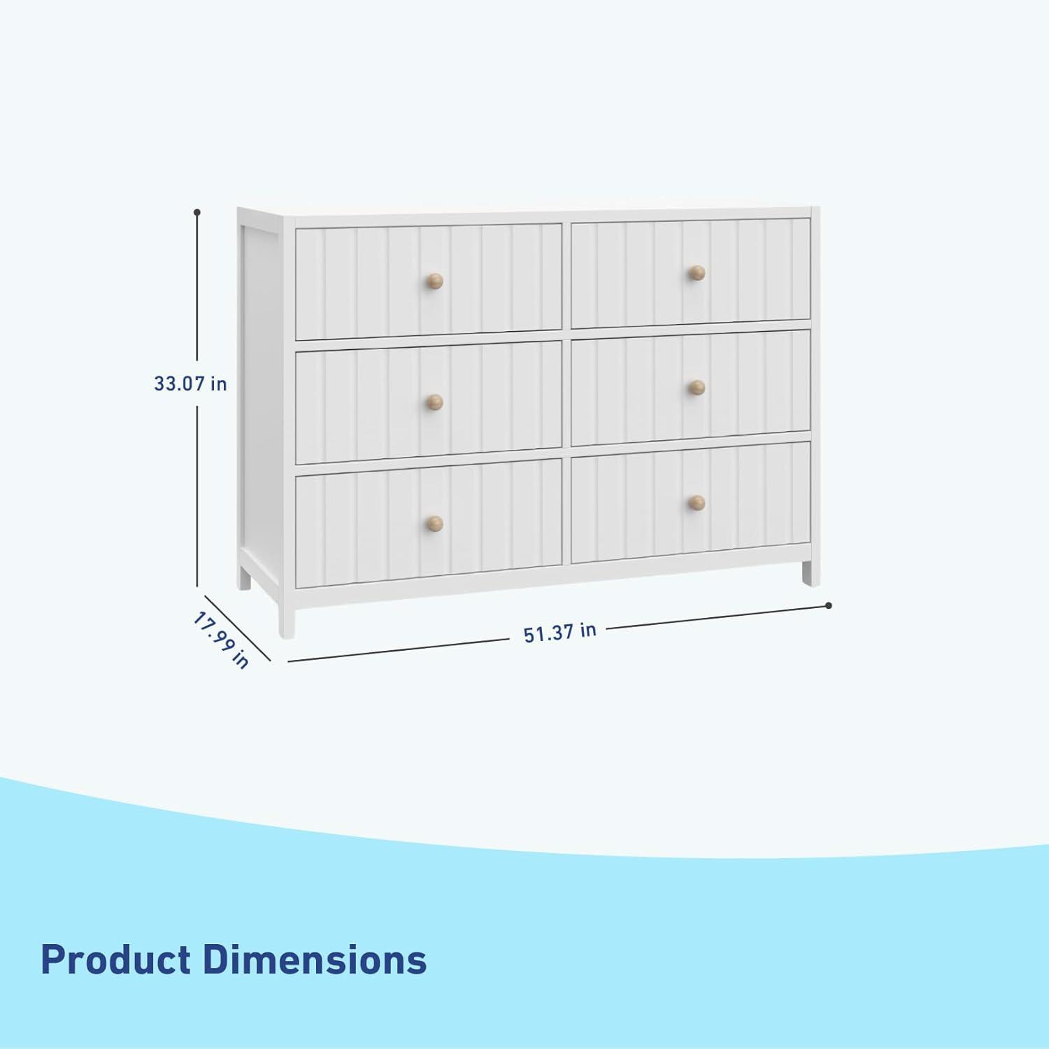 Teddi 6 Drawer Double Dresser