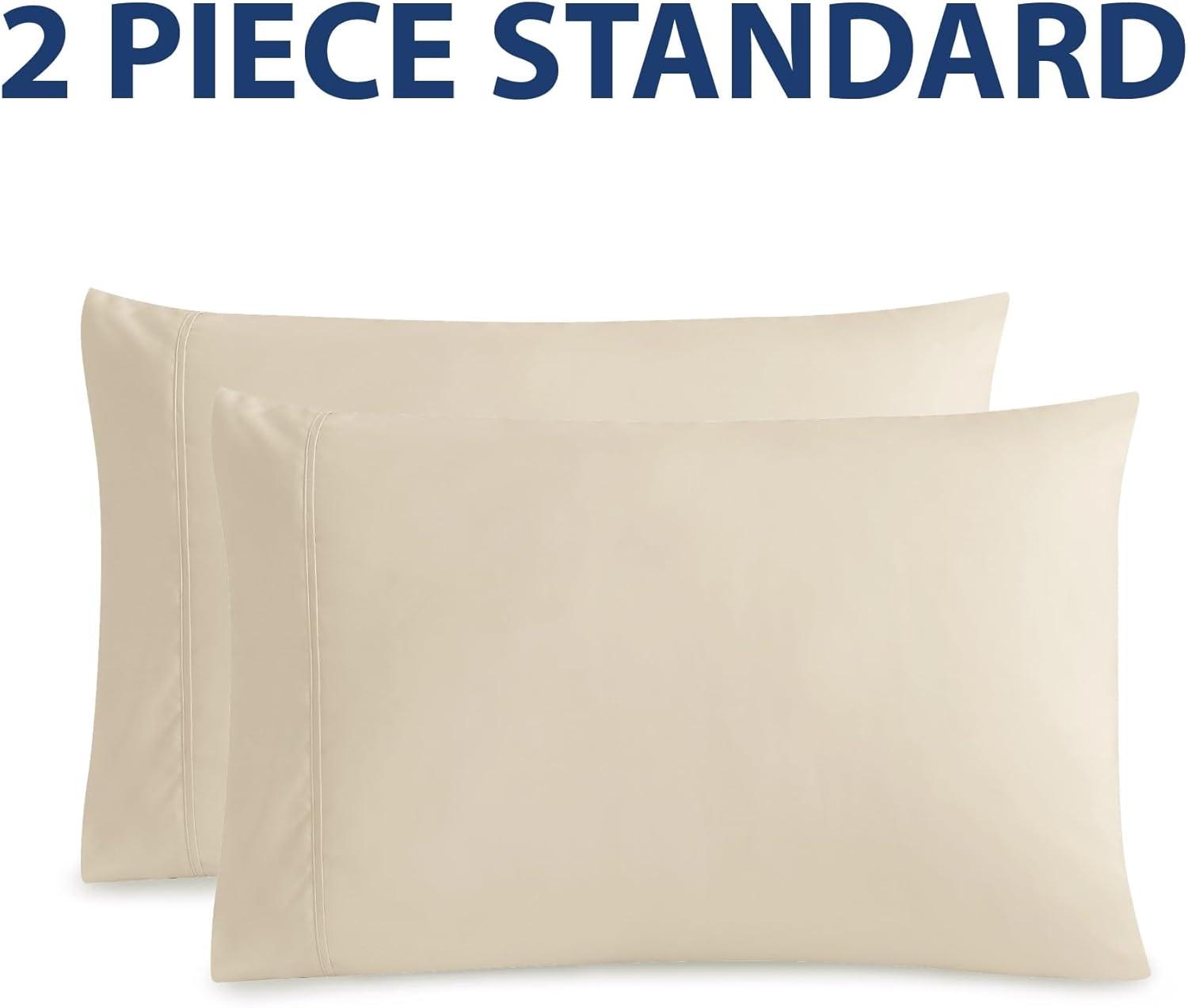 Swift Home | Basics 2-Piece Microfiber Pillowcase Set Cream Standard