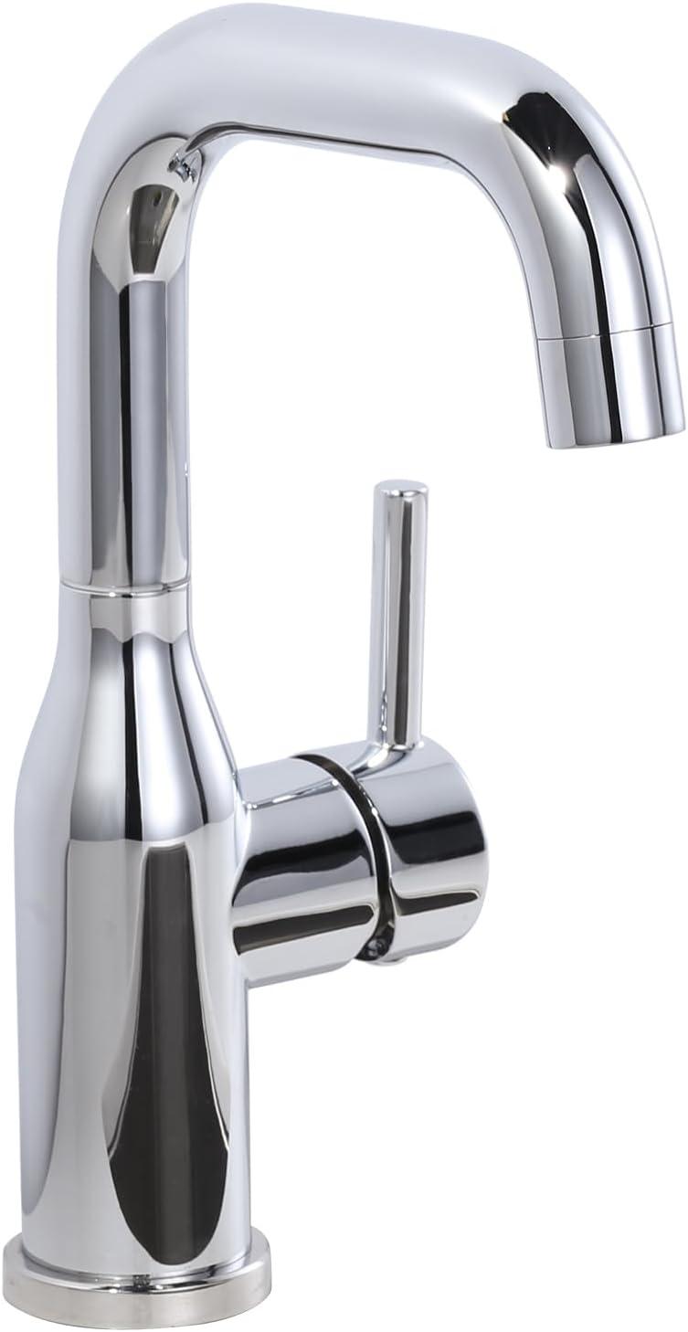 Aleasha Single Handle Deck Mounted Bar Faucet Inclued Supply Lines AL-4M04C