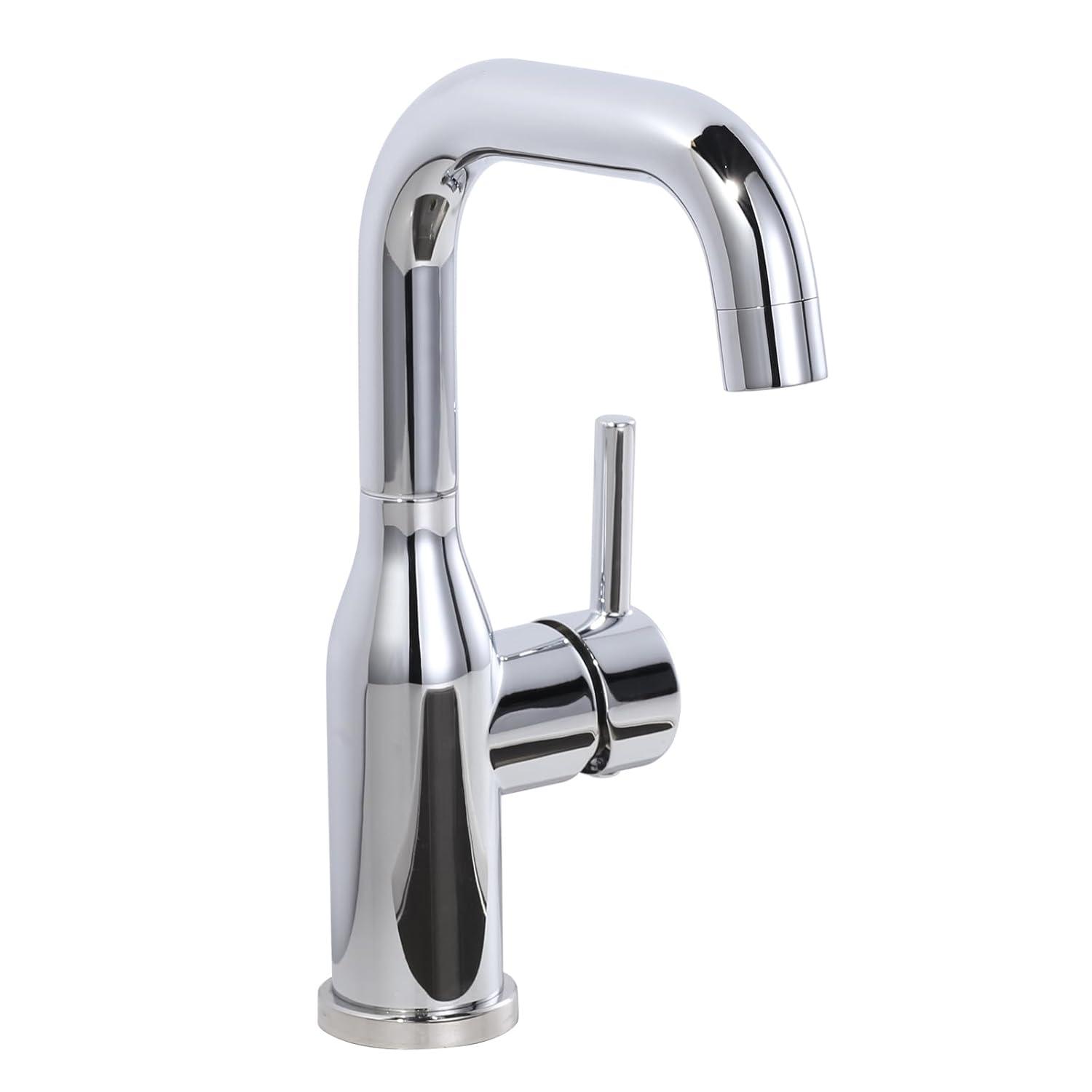 Aleasha Single Handle Deck Mounted Bar Faucet Inclued Supply Lines AL-4M04C