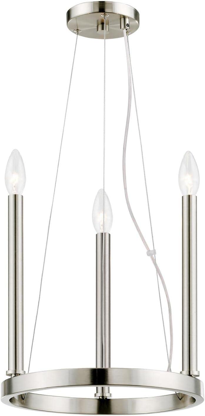 Livex Lighting Alpine 3 - Light Chandelier in  Brushed Nickel