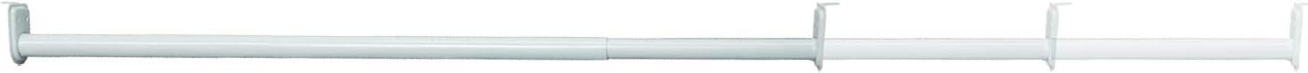 Design House Steel Adjustable 48" to 72" Closet Rod, White