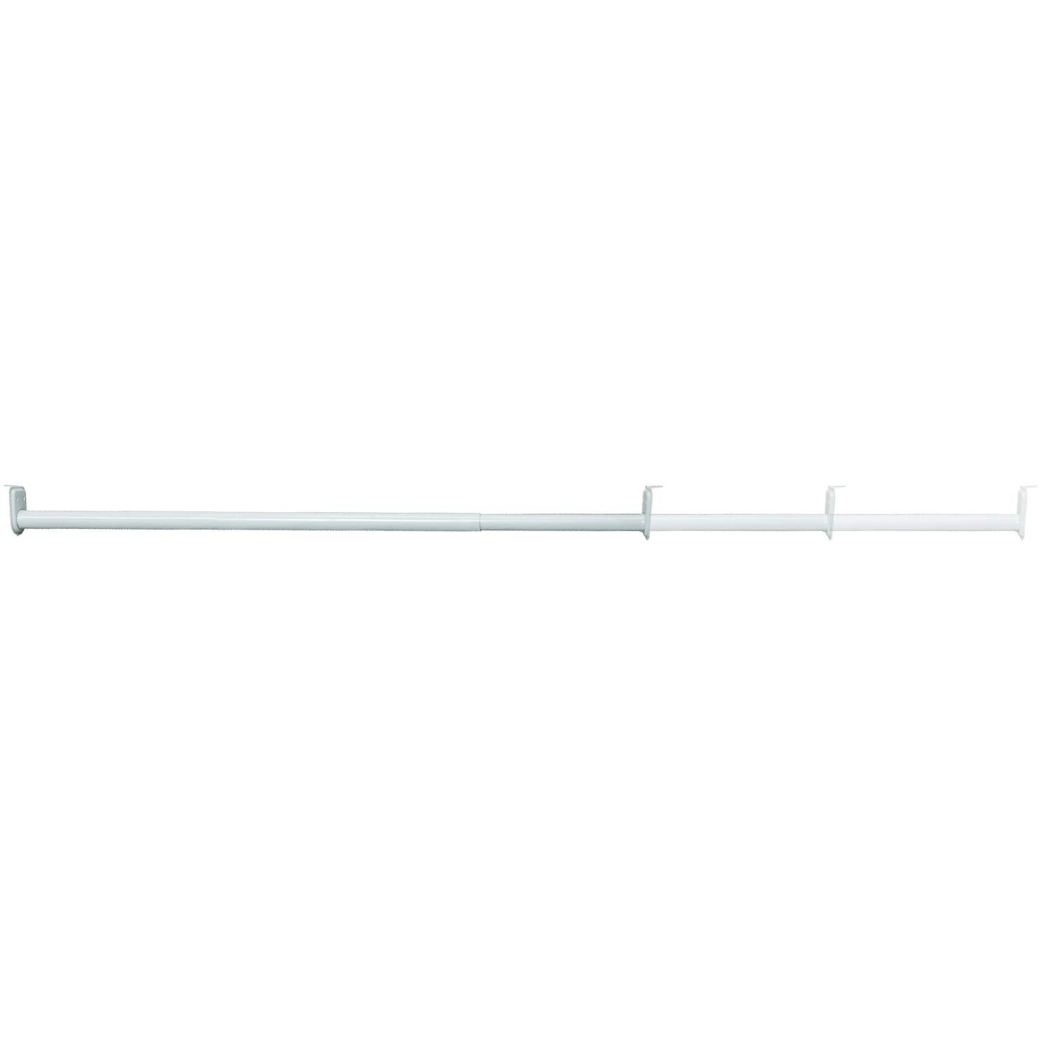 Design House Steel Adjustable 48" to 72" Closet Rod, White