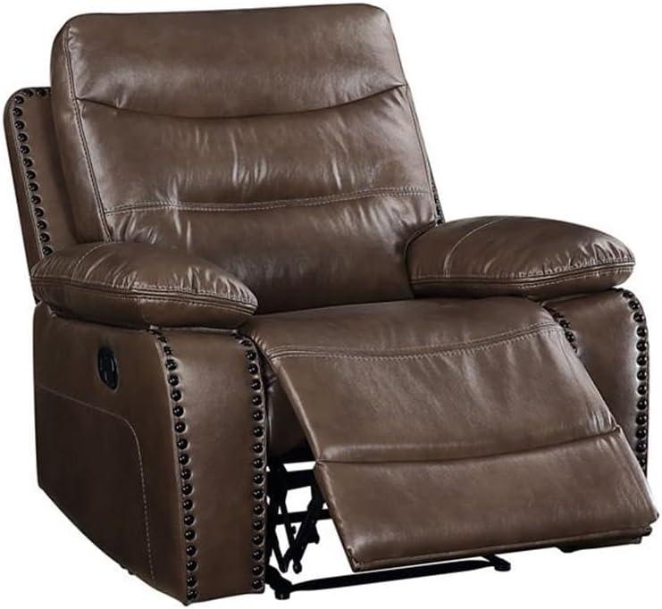 CoSoTower Recliner (Power Motion), Brown Leather-Gel Match