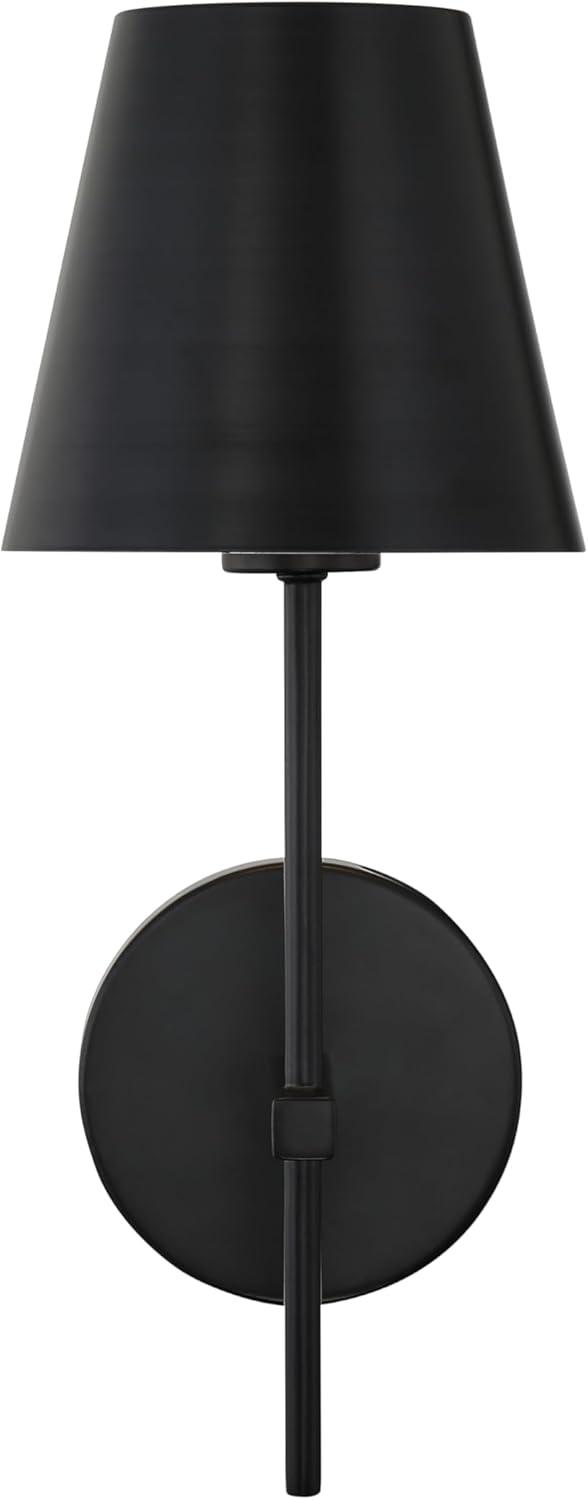 Crystorama Xavier 1 Light Matte Black Wall Mount - 6'' W x 15'' H x 7'' D