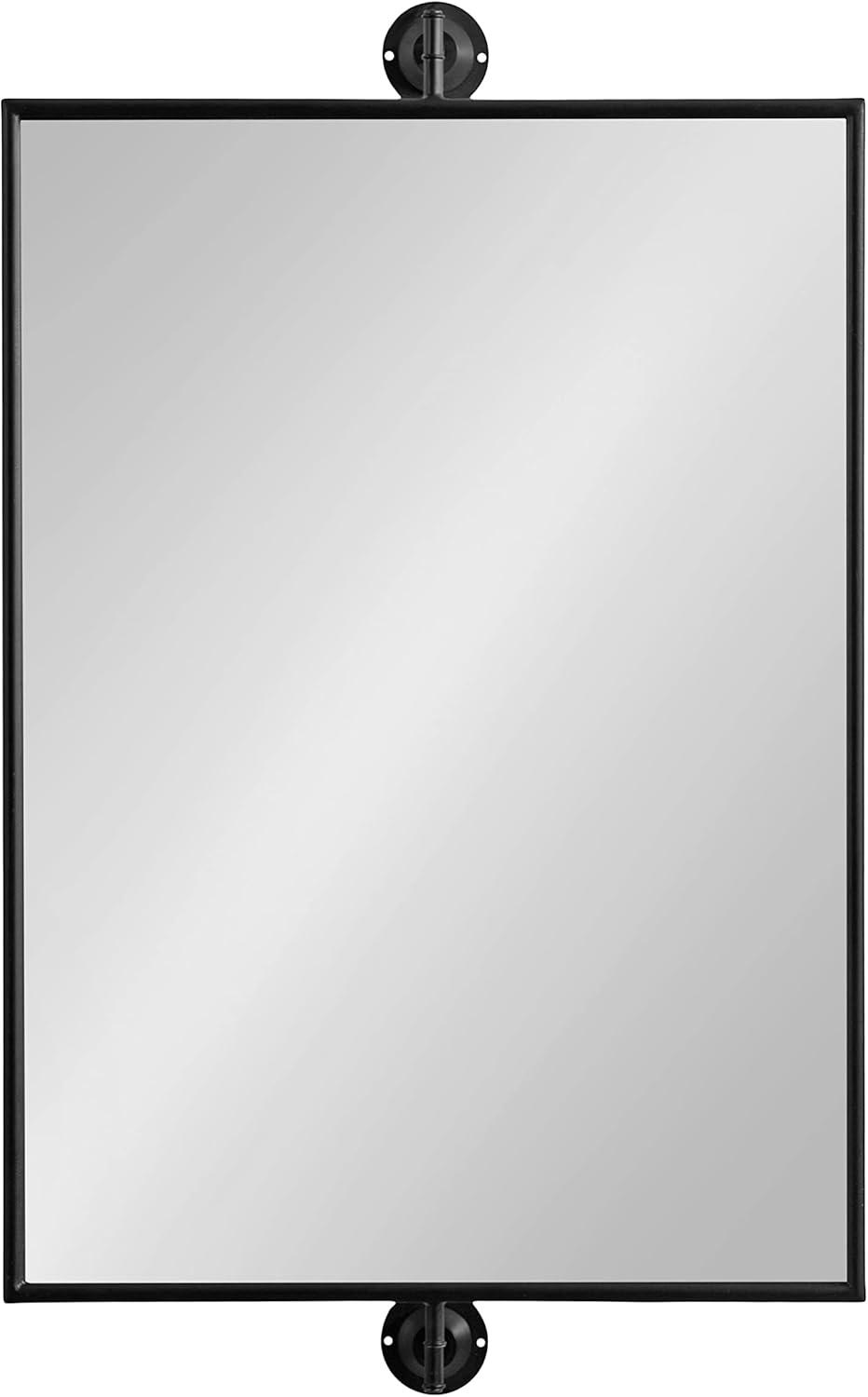 24"x40" Darbridge Rectangle Pivot Mirror Black - Kate & Laurel All Things Decor: Traditional Style, Wall Mounted, Includes Hardware