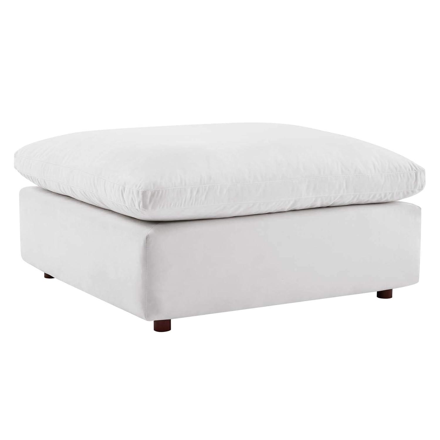 Modway Commix 4-Piece Down Filled Overstuffed Performance Velvet Sectional Sofa in White