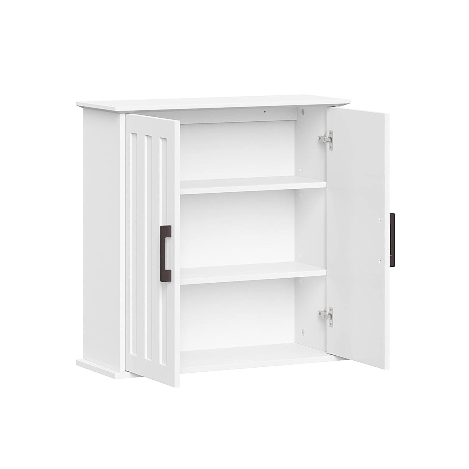 RiverRidge Home RiverRidge Monroe Two-Door Bathroom and Laundry Wall Mount Storage Medicine Cabinet with Fixed and Adjustable Shelves - White