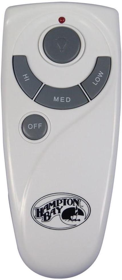 White 3-Speed Ceiling Fan Remote Control with Light Button