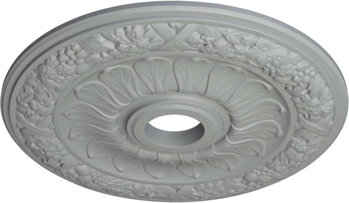 Swindon 24" Gray Urethane Ceiling Medallion