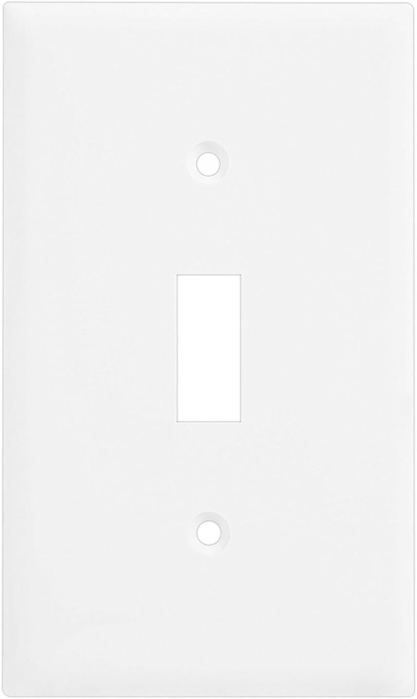 ENERLITES Jumbo Toggle Light Switch Wall Plate, Oversized 1-Gang, Unbreakable Polycarbonate Thermoplastic, 8811O-W, White