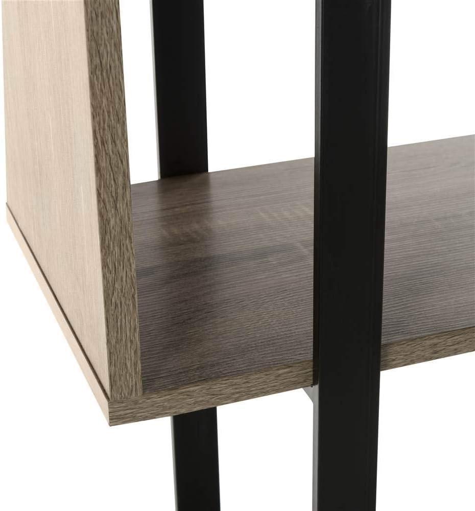Adhara Etagere - FOX4278 - Light Brown/Black - Safavieh Couture
