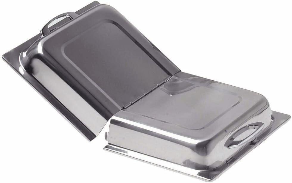 Full-Size Silver Stainless Steel Hinged Dome Steam Table Pan Cover