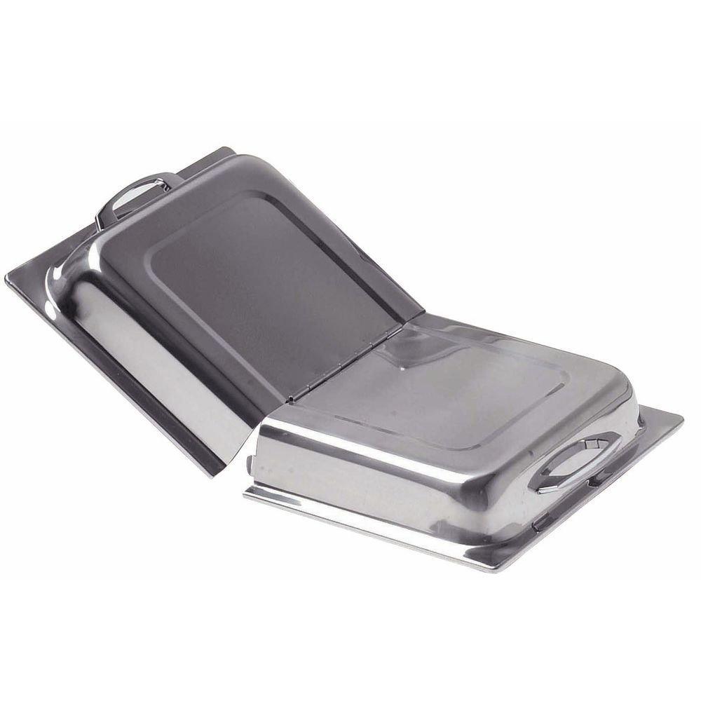 Full-Size Silver Stainless Steel Hinged Dome Steam Table Pan Cover