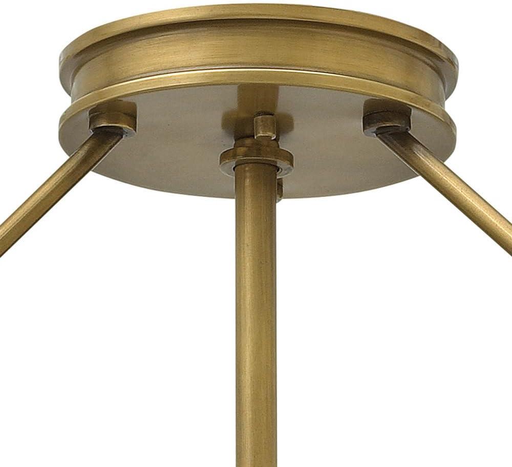 3382HB-Hinkley Lighting-Collier - 4 Light Medium Semi-Flush Mount in Traditional-Mid-Century Modern Style - 22 Inches Wide by 11.5 Inches