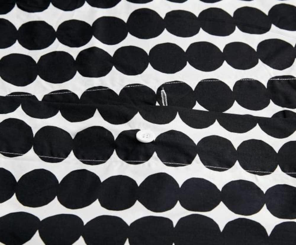 Marimekko Rasymatto Black Cotton Duvet Cover Set