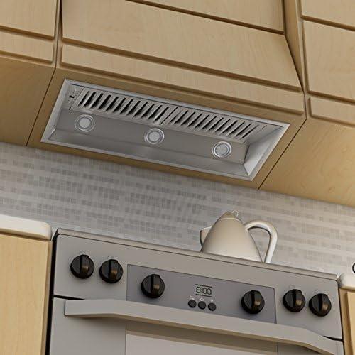 34" 700 CFM Ducted Insert Range Hood in Brushed Stainless Steel