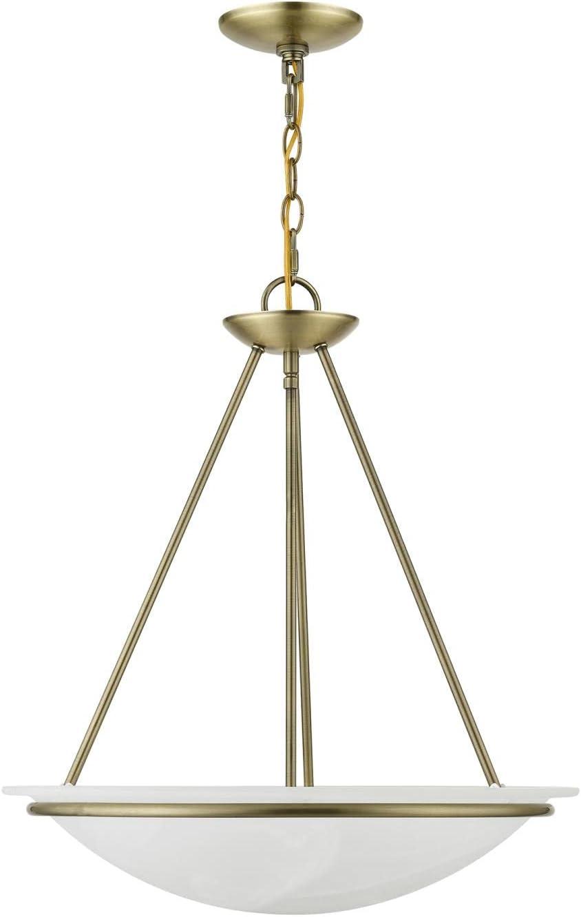 Livex Lighting Newburgh 3 - Light Pendant in  Antique Brass
