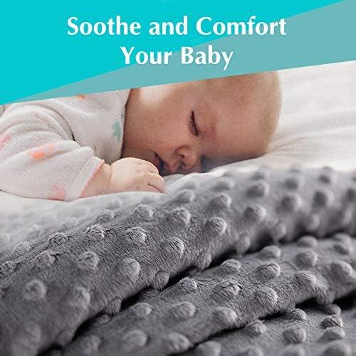 American Baby Company Heavenly Soft Chenille Blanket Set, Gray, for Boys & Girls