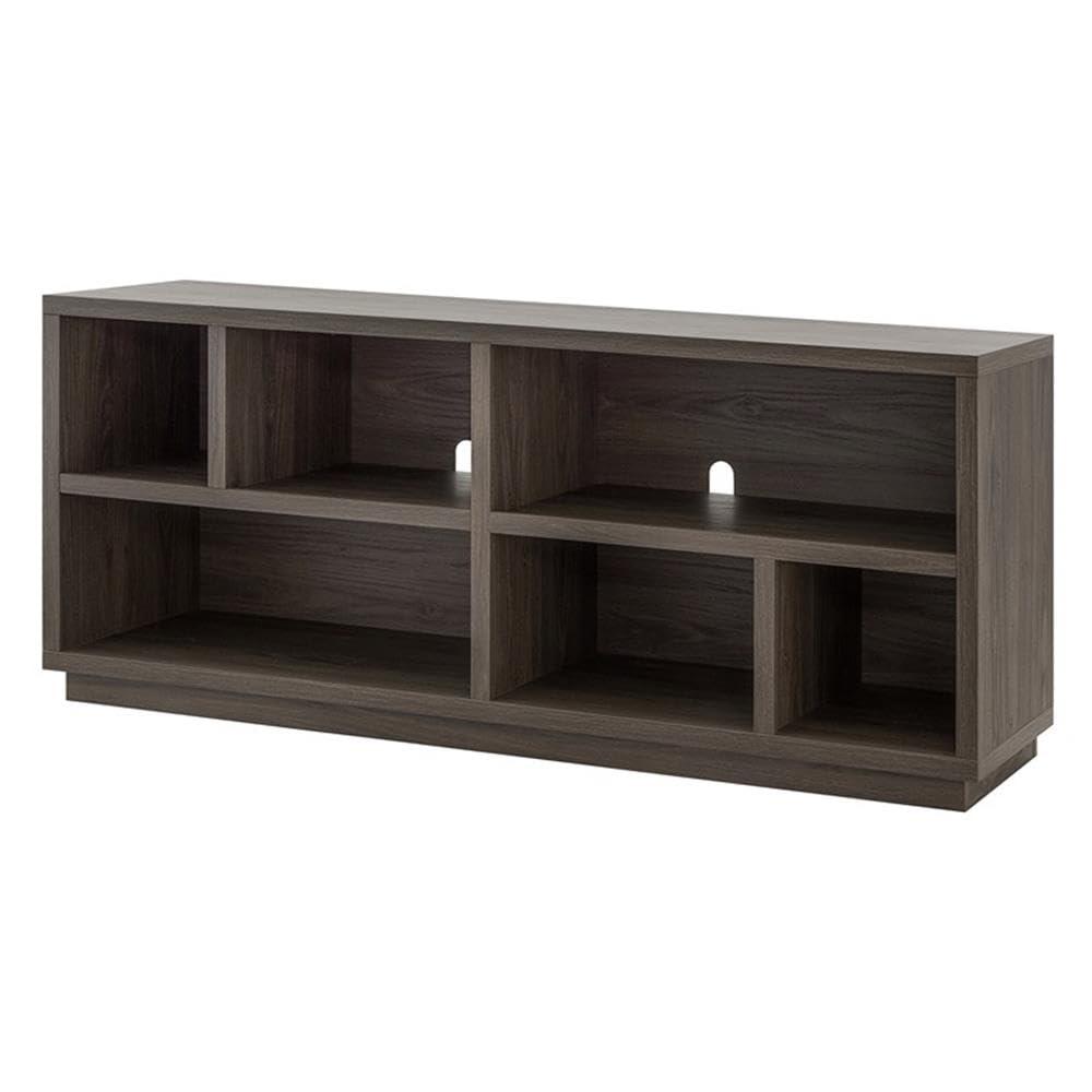 Evelyn&Zoe Bowman Rectangular TV Stand for TV's up to 65", Alder Brown