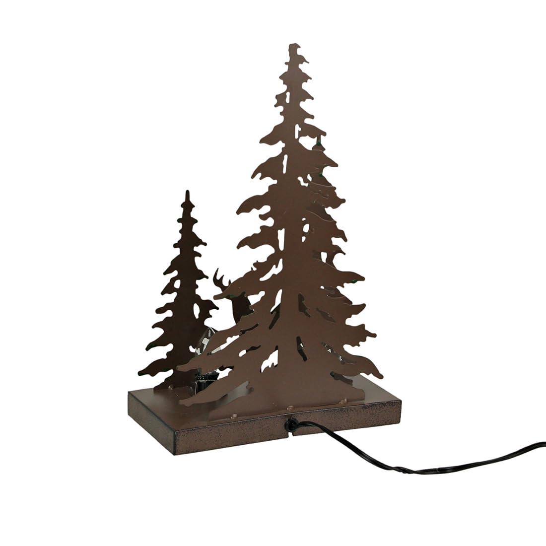 Millwood Pines Rustic Metal Rude Bigfoot In Forest Accent Lamp Decorative Sasquatch Home Decor