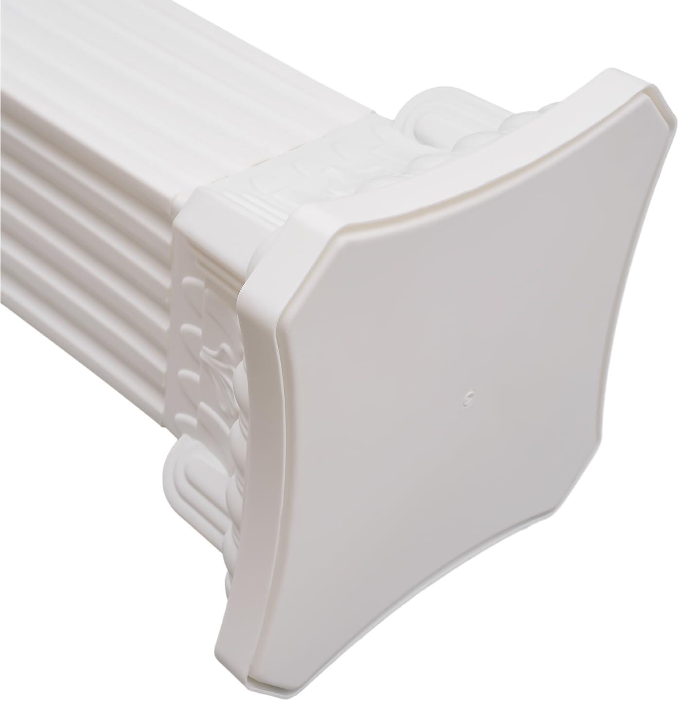 Roman Columns Plastic Wedding Stand Pillar Greek Statue Plant Stand Elegant Event Party Decorative Pedestal Flower Pot Holder Decor (4Pcs, 11.81x35.43 Inch)