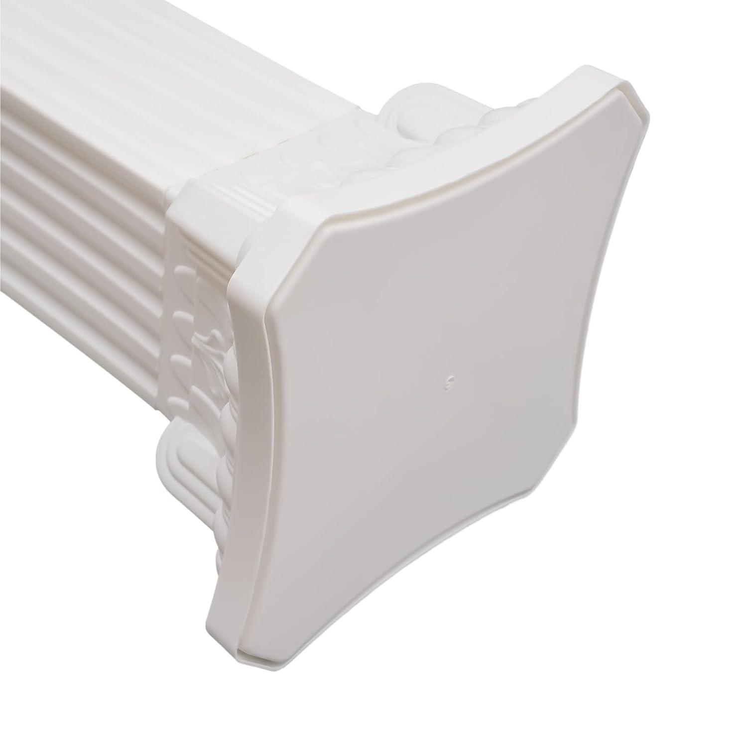 Roman Columns Plastic Wedding Stand Pillar Greek Statue Plant Stand Elegant Event Party Decorative Pedestal Flower Pot Holder Decor (4Pcs, 11.81x35.43 Inch)