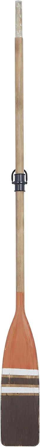 DecMode Multi Colored Wood Novelty Canoe Oar Paddle Wall Decor with Arrow and Stripe Patterns (2 Count)