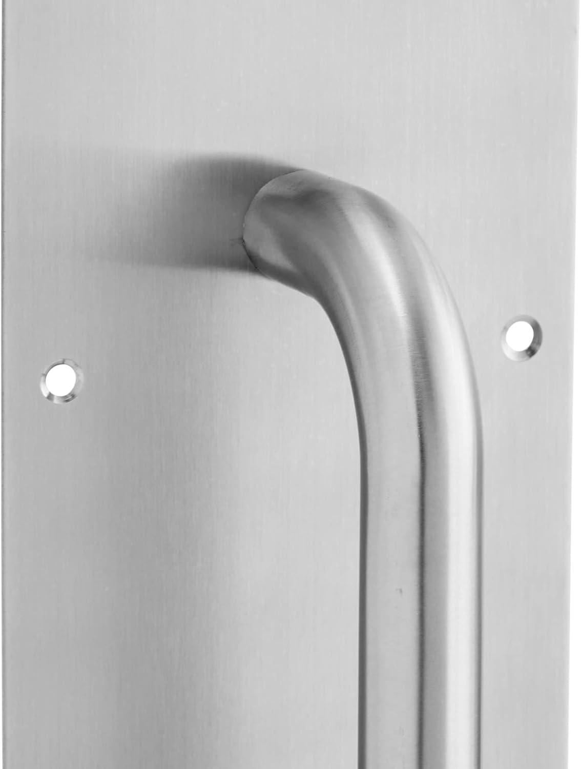 Stainless Steel Door Push Plate and Pull Handle Set with Screws, Home Office Supplies, (4 x 16 in)