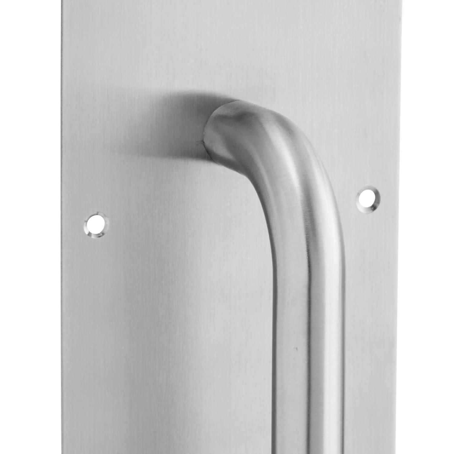 Stainless Steel Door Push Plate and Pull Handle Set with Screws, Home Office Supplies, 15.75" L x 3.8" W