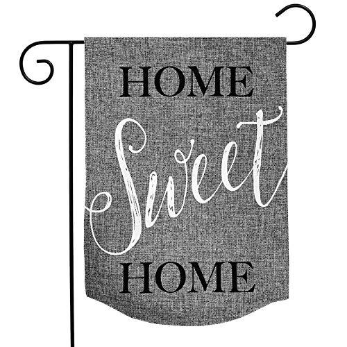 Home Sweet Home Multicolor Burlap Garden Flag 12.5" x 18"