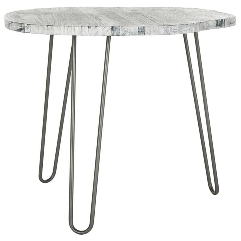 Mindy Dining Table - DTB6500B - Black/White Wash Distress - Safavieh