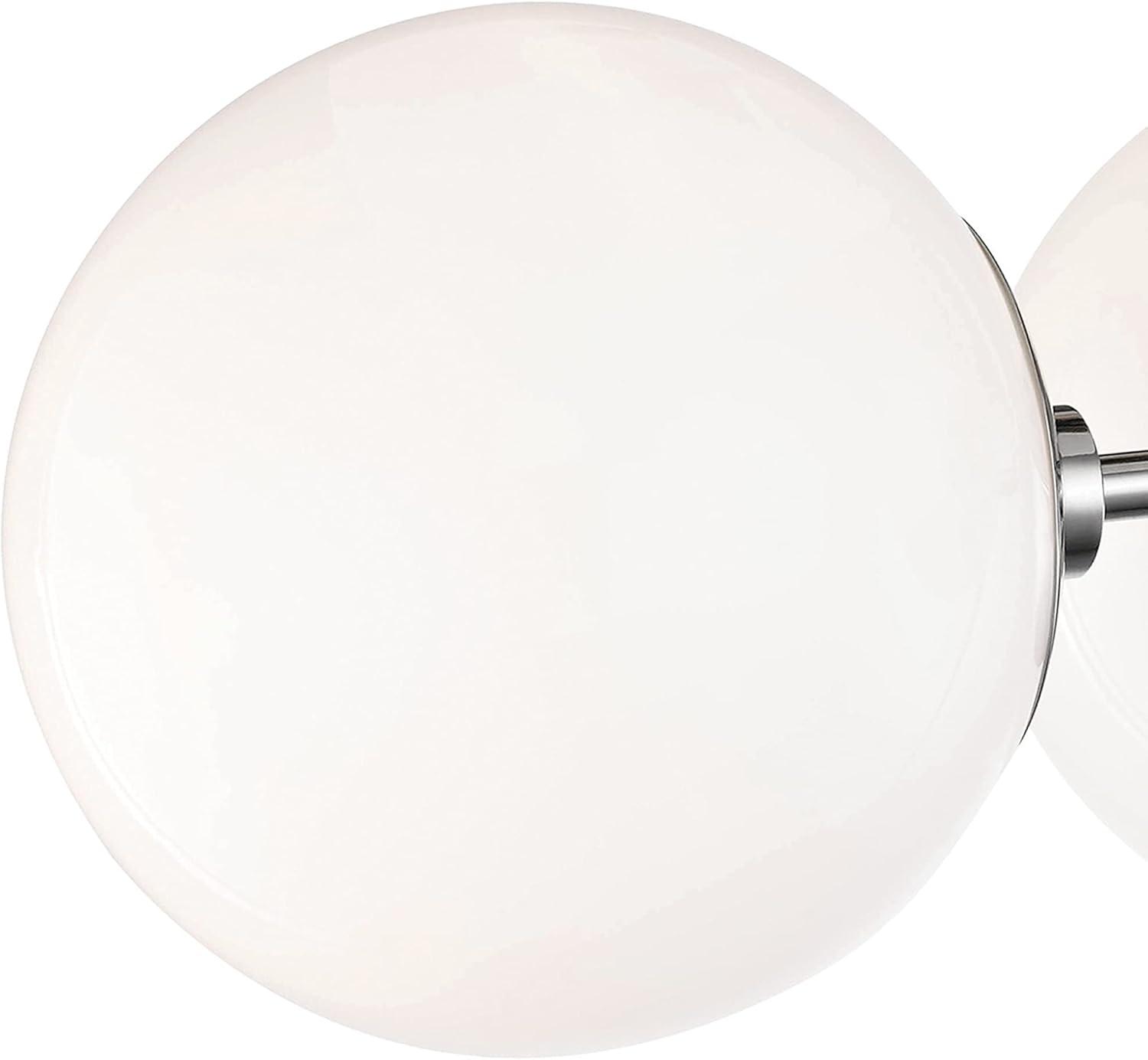 Mitzi Stella 3 - Light Semi-Flush Mount in  Polished Nickel White Shade