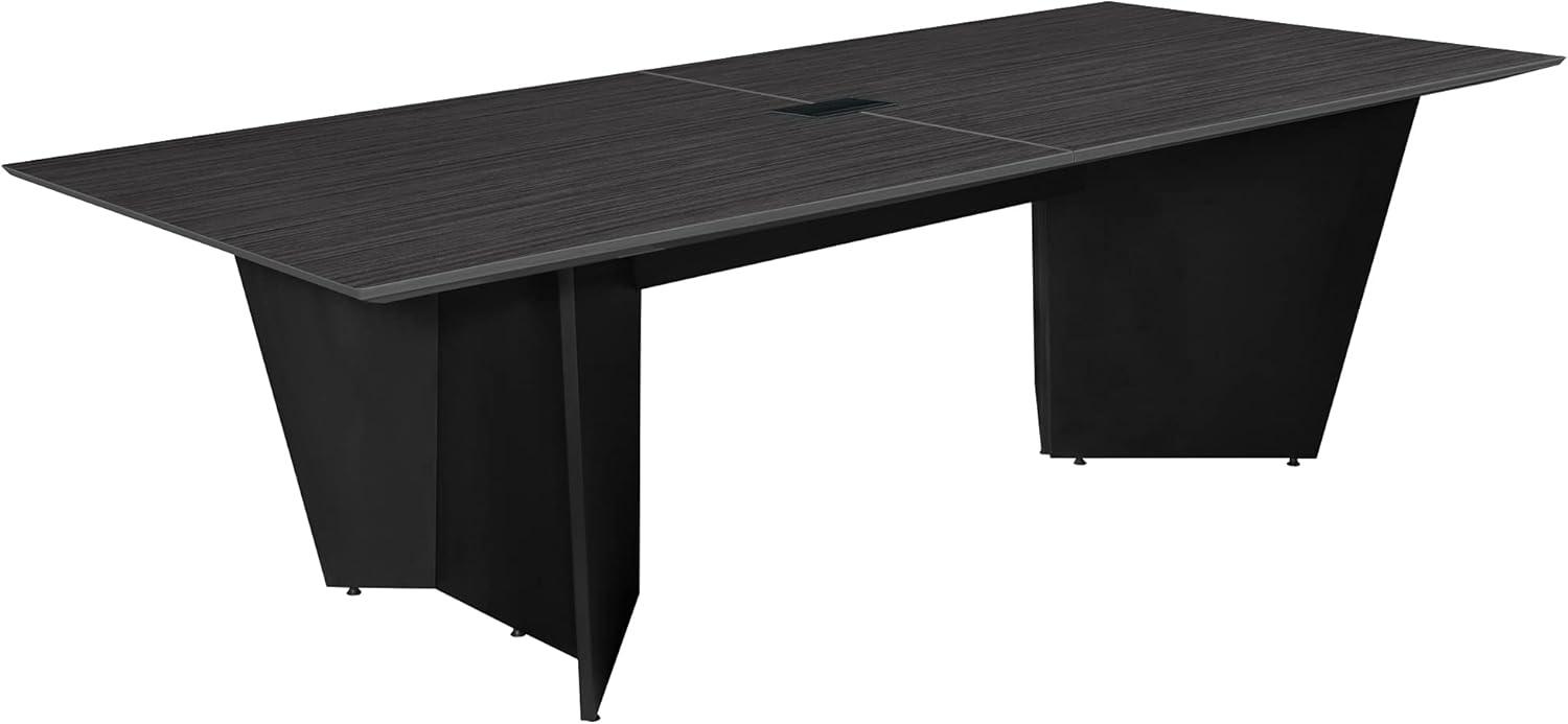 Array 96" Conference Table with Power Data Grommet- Ash Grey/ Black