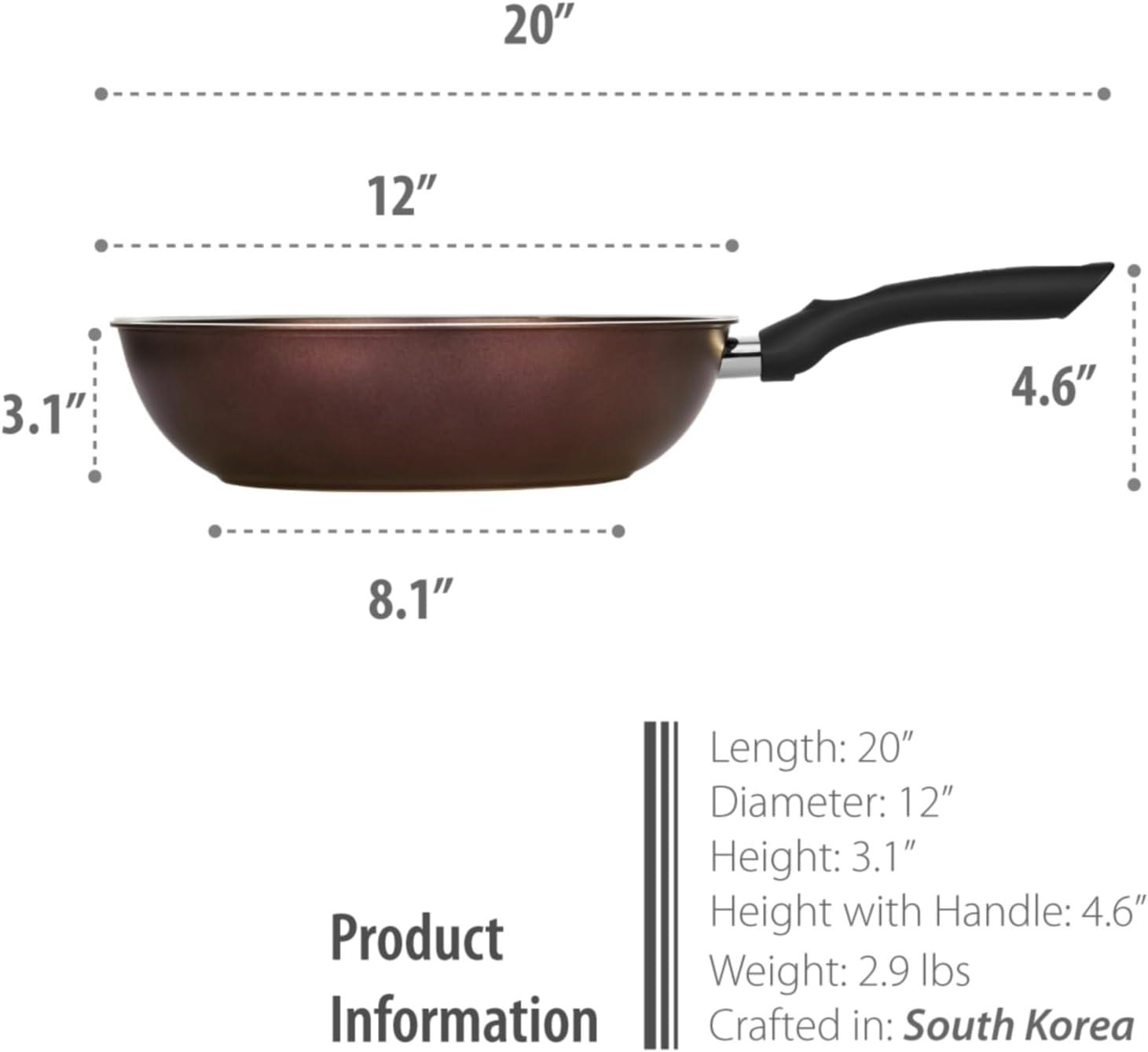 TECHEF Art - 12" Nonstick Wok/Stir-Fry Pan with Cover