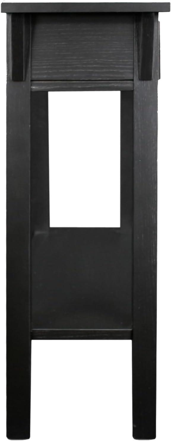 Favorite Finds Mission Hall Stand Slate Finish - Leick Home: Compact Wood Entryway Table with Drawer, CARB Certified