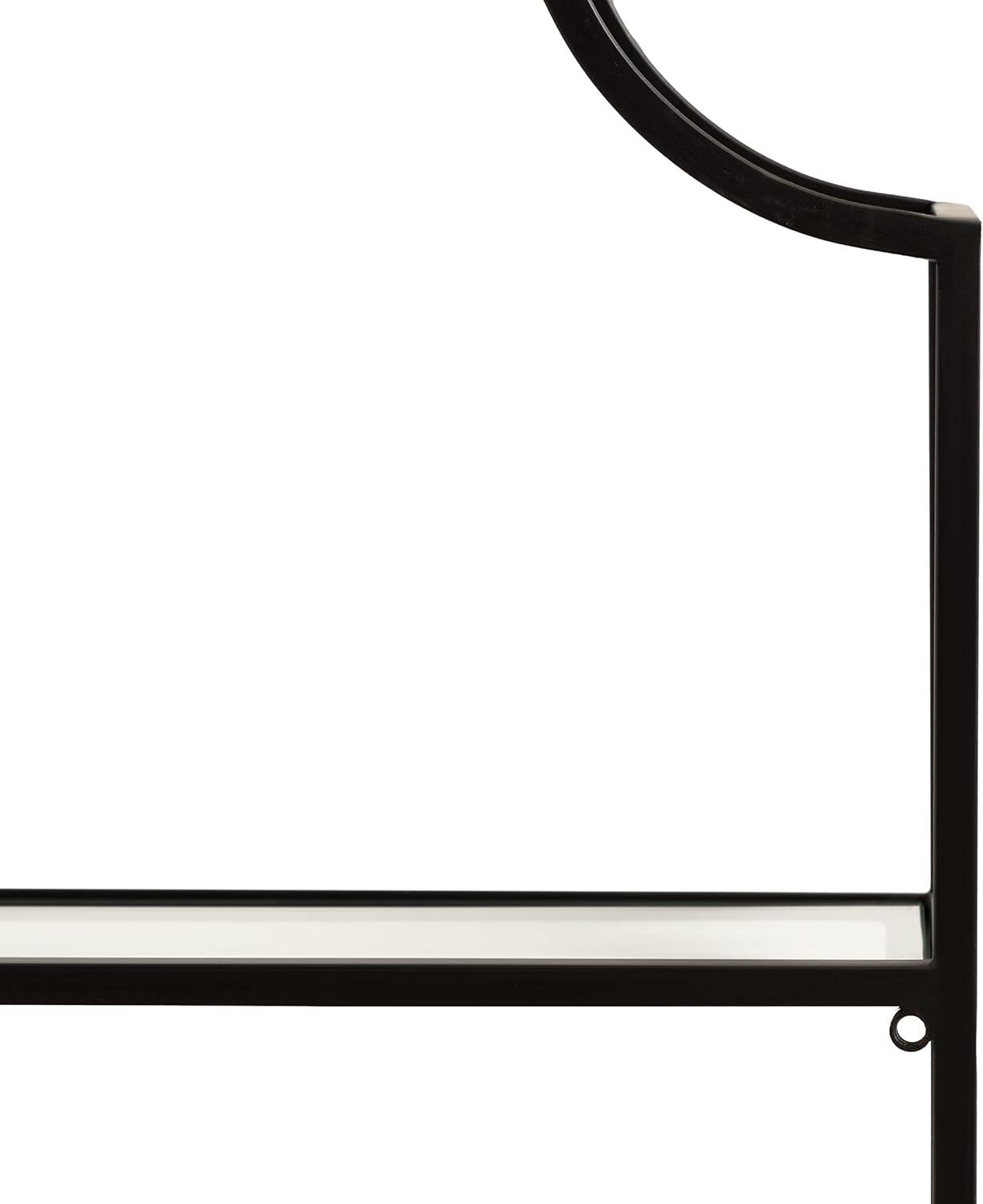 Kate & Laurel All Things Decor 20" x 30" Ciel Tiered Wall Shelf Black: 3-Tier Plastic Floating Shelf, Includes Mounting Hardware