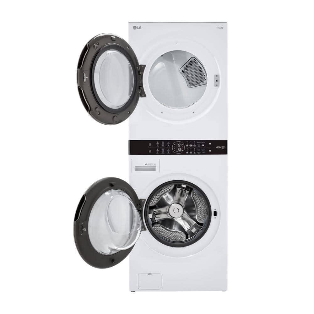 LG WKE100HWA 27 inch White WashTower™ with Center Control™ 4.5 cu. ft. Washer and 7.4 cu. ft. Electric Drye