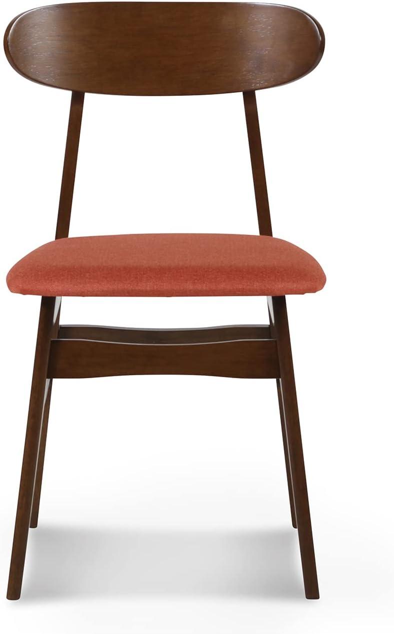 New Classic Furniture Morocco Wood Dining Chair in Orange (Set of 2)