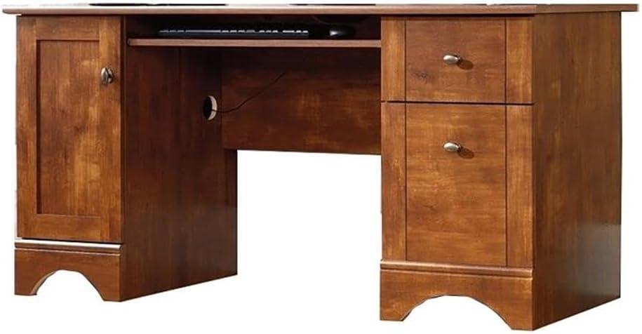 Computer Desk - Brushed Maple - Sauder: Home Office Furniture with Open Shelf & Nickel Pulls