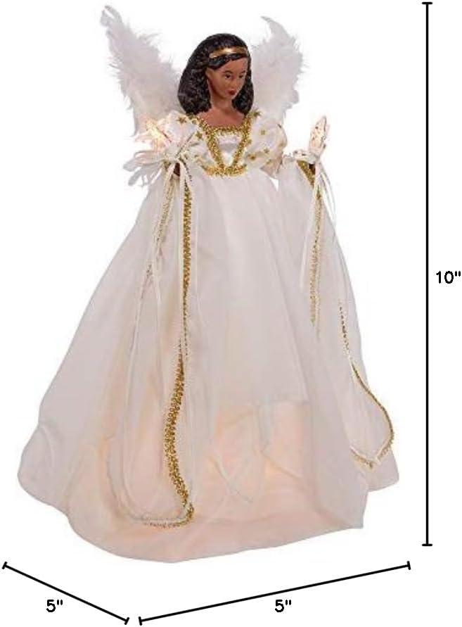 UL 10-Light Black Angel Tree Topper