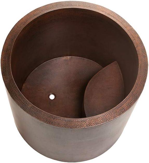 45" Hammered Copper Japanese Style Soaker Bathtub
