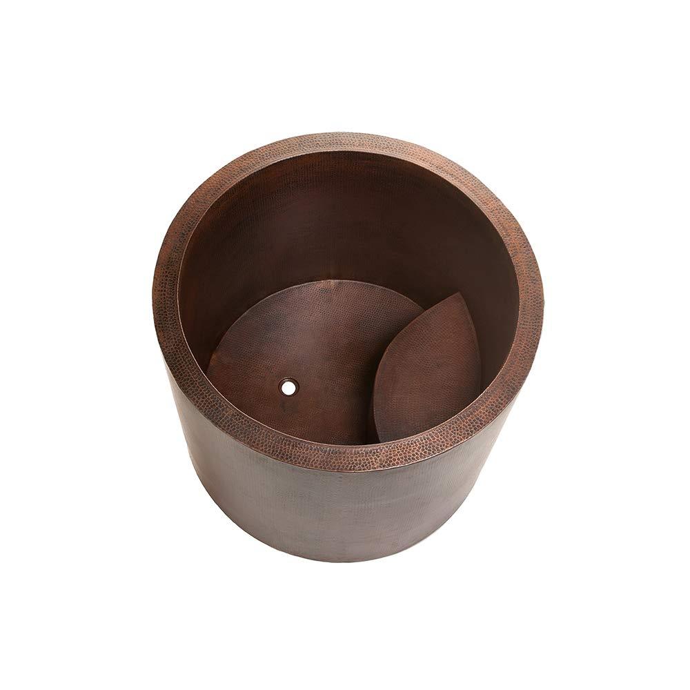 45" Hammered Copper Japanese Style Soaker Bathtub